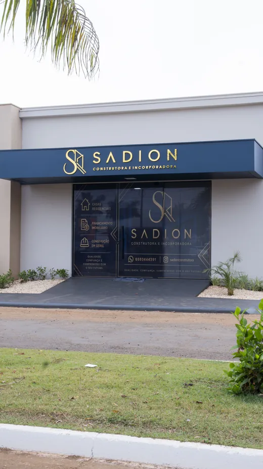 Fachada do escritório da Sadion vista da rua
